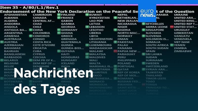 Nachrichten des Tages | 14. September 2025 – Morgenausgabe