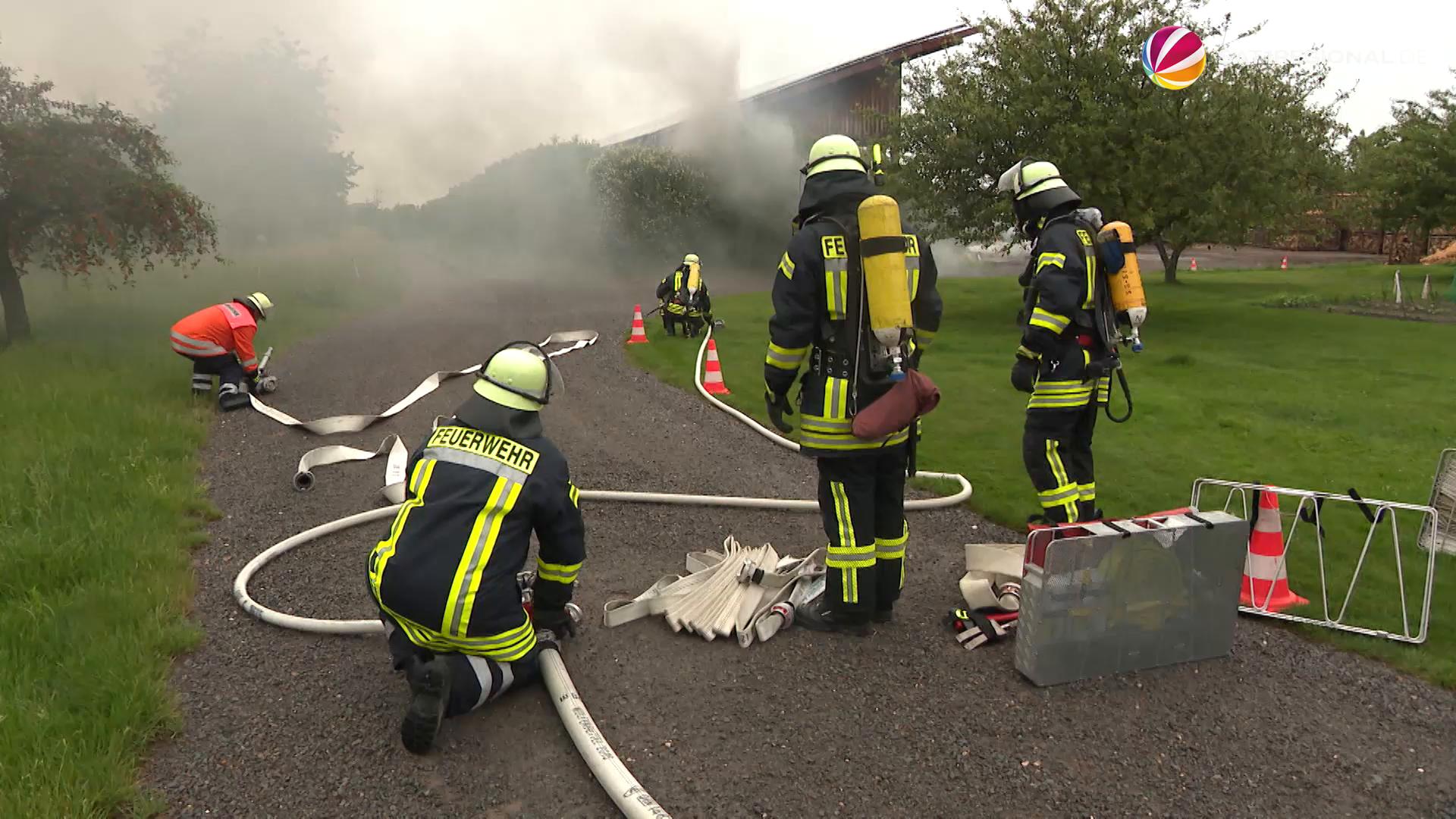 Feuerwehr-Großübung zur besseren Bekämpfung schwerer Brände