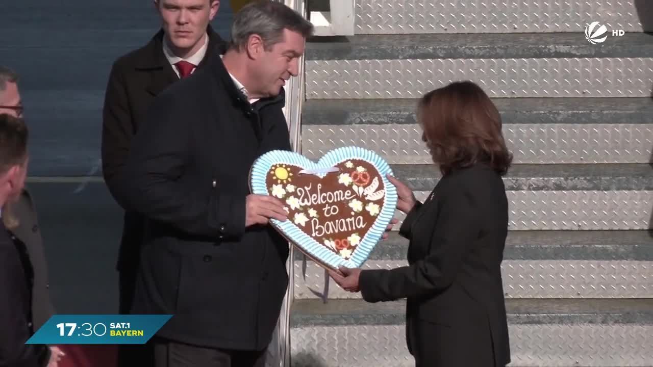 Sicherheitskonferenz in München: Söder begrüßt Kamala Harris
