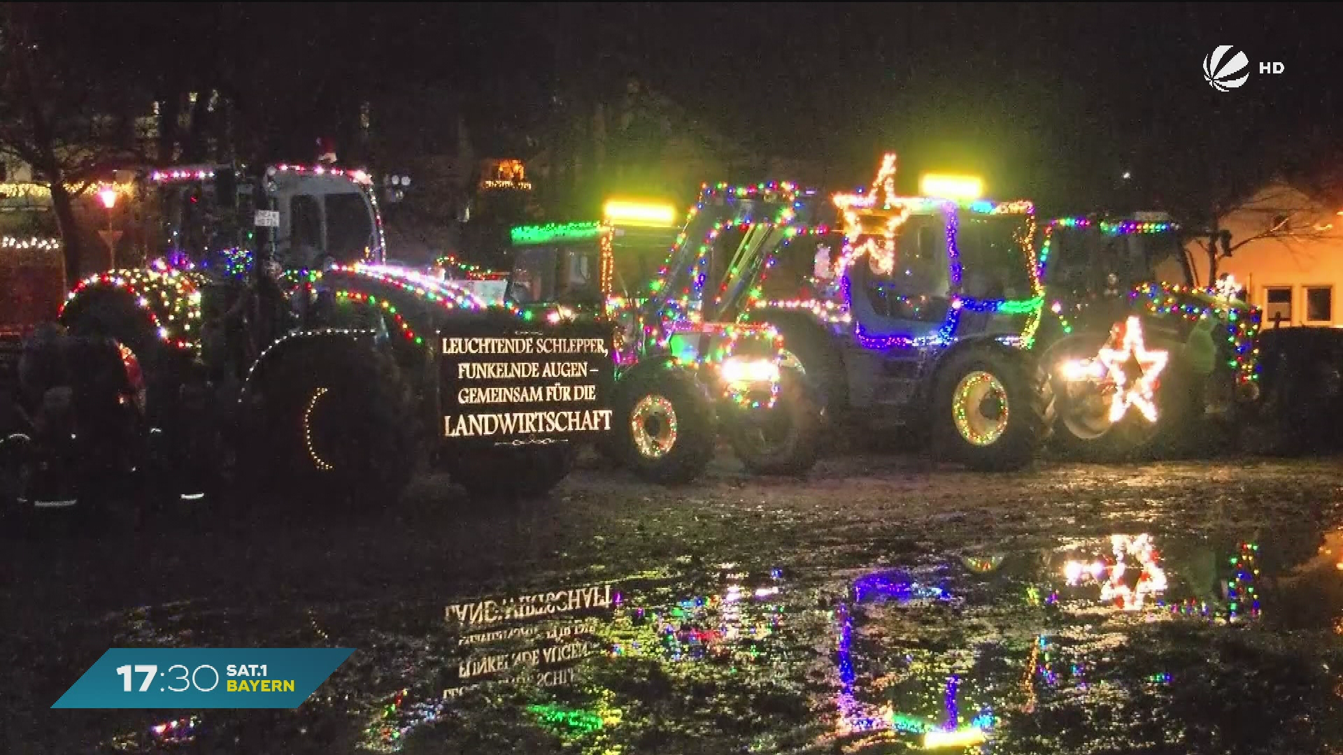 Geschmückte Traktoren in Mittelfranken: Bauern begeistern Zuschauer