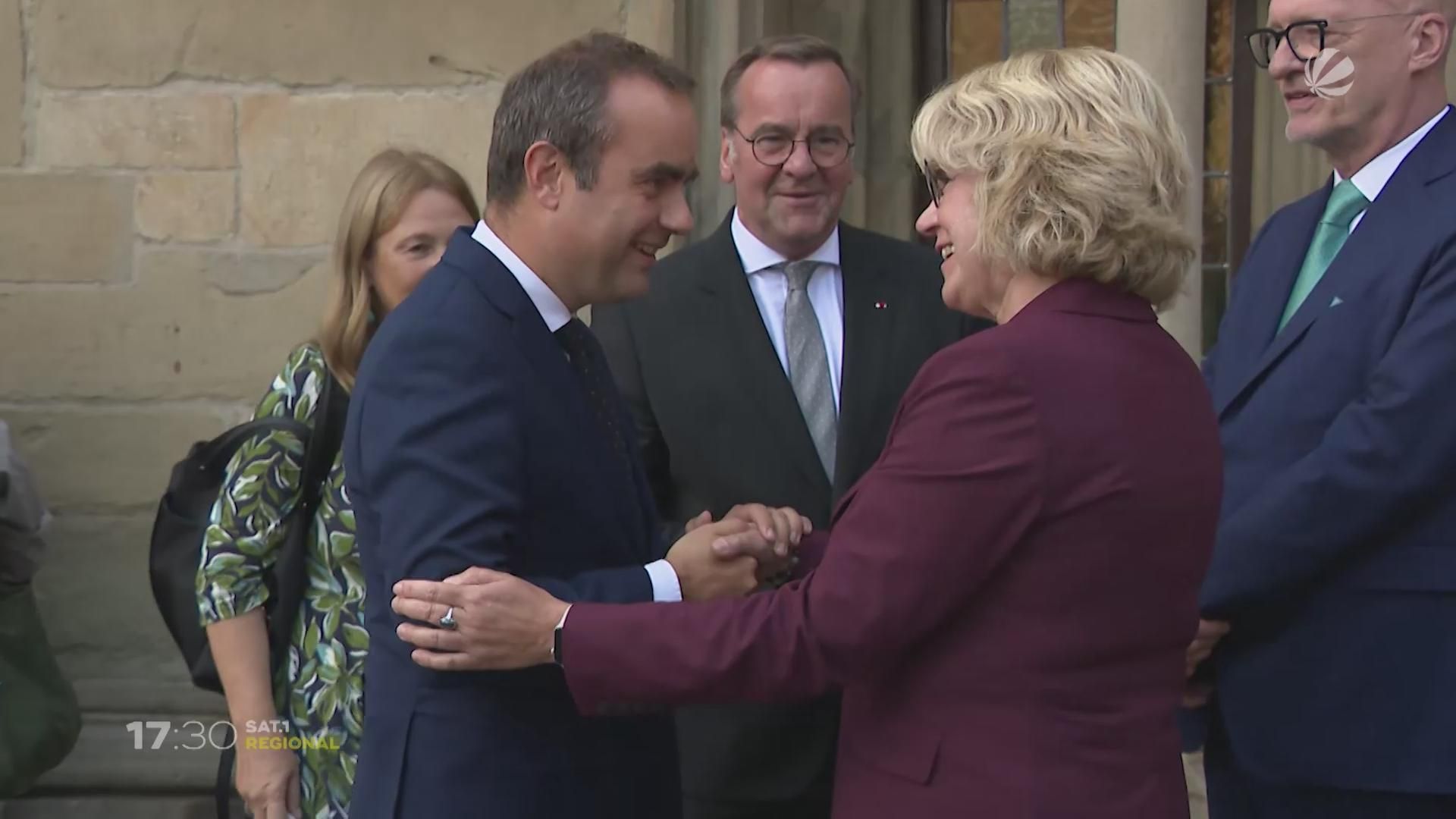 Video: Pistorius trifft französischen Amtskollegen in Osnabrück