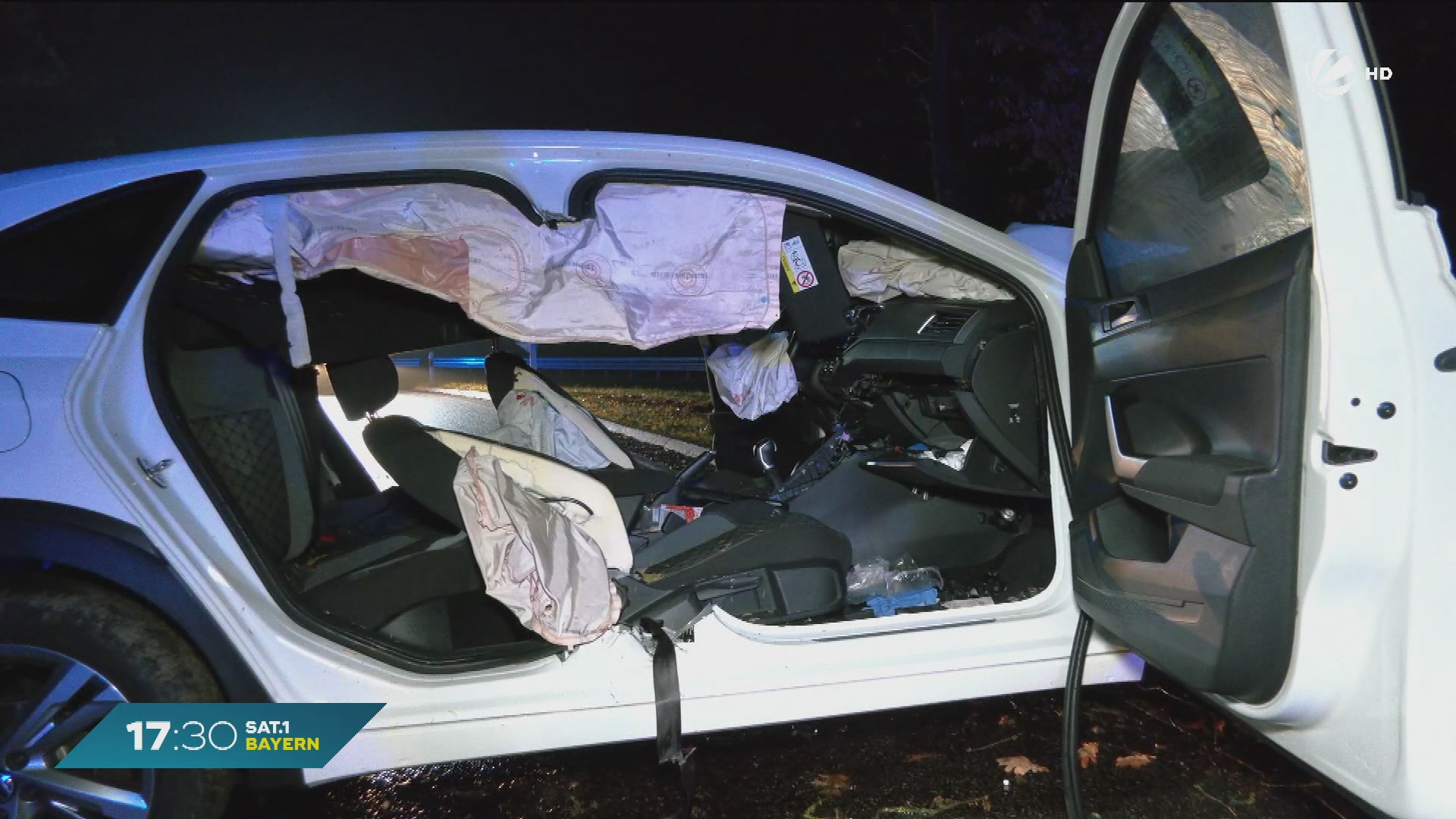 Video: Schwerer Unfall auf der B4: Zwei Personen schwer verletzt