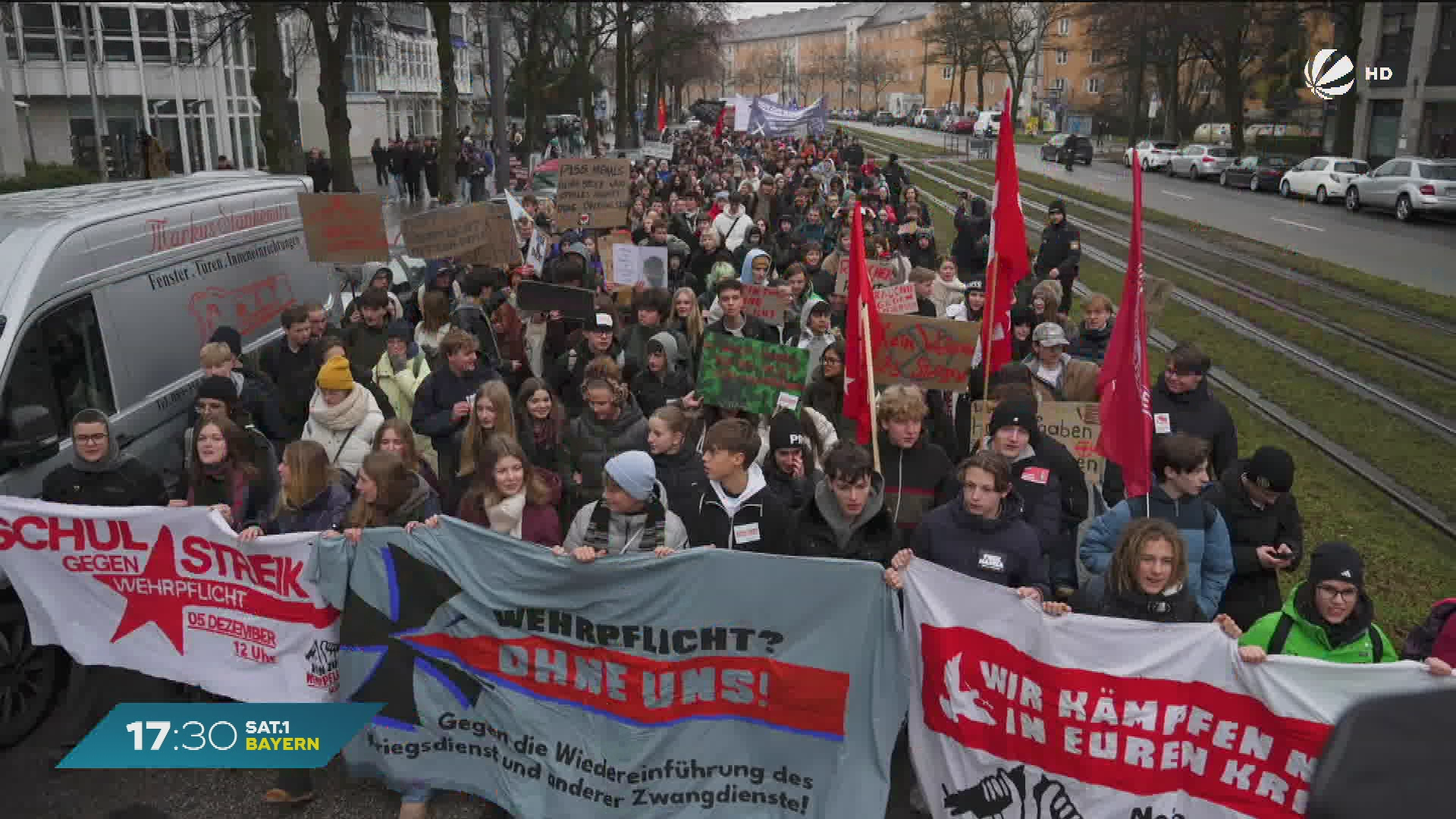 Video: Wehrdienst-Reform ab 2027: Schüler in Bayern protestieren
