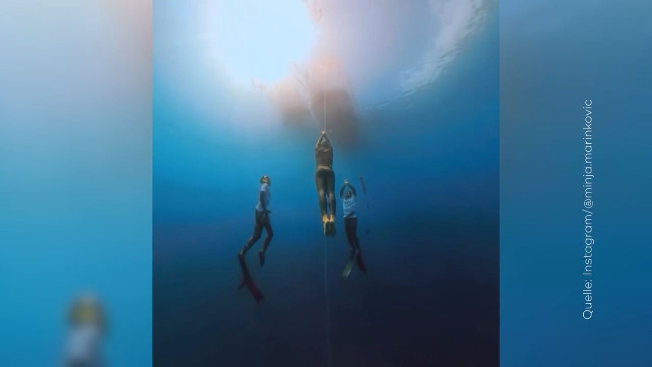 Video: Neuer Rekord im Starnberger See? Freitaucher will 85 Meter in die Tiefe