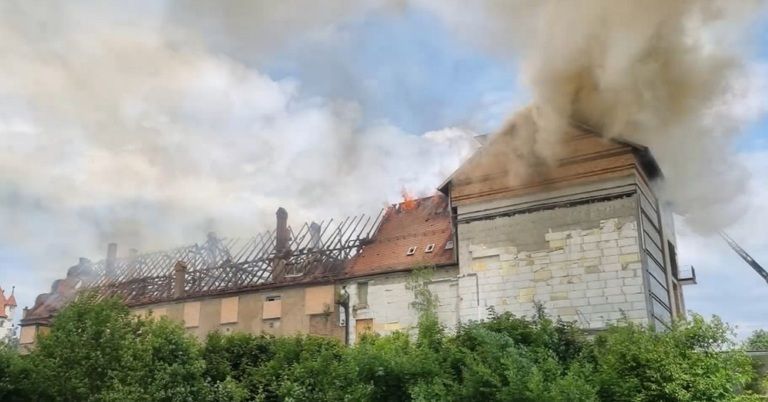 Historisches Brauereigebäude in Kaufbeuren abgebrannt