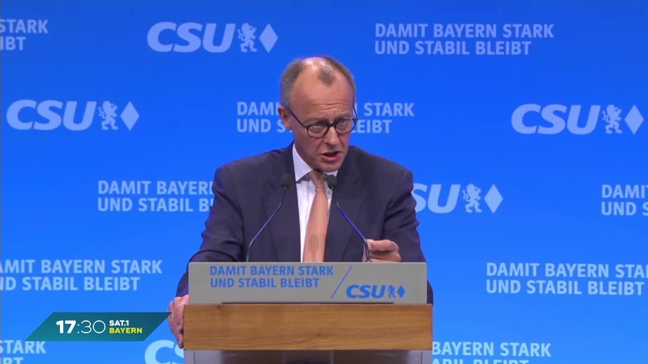 Parteitag der CSU: CDU-Chef Friedrich Merz zu Gast