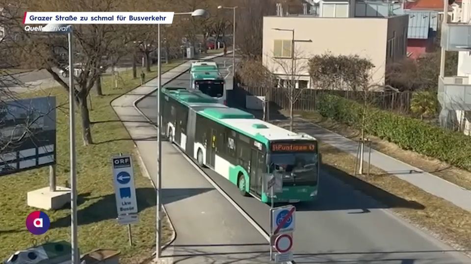 Graz: Schmale Straße erfordert Lotsen für Busverkehr