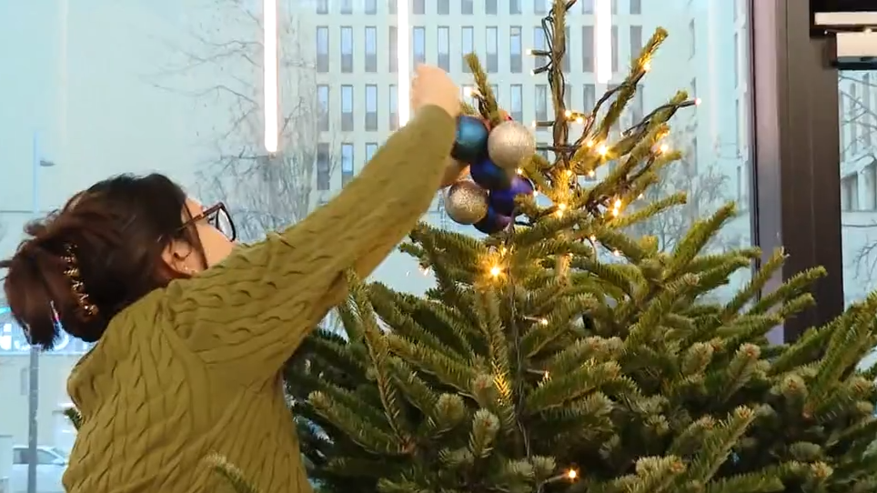 Firma bietet geschmückte Christbäume an