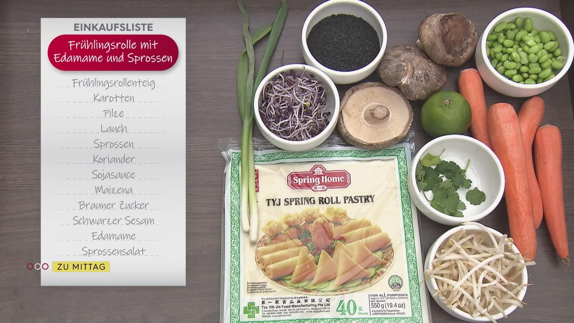 Video: 10er Menü - Frühlingsrolle mit Edamame