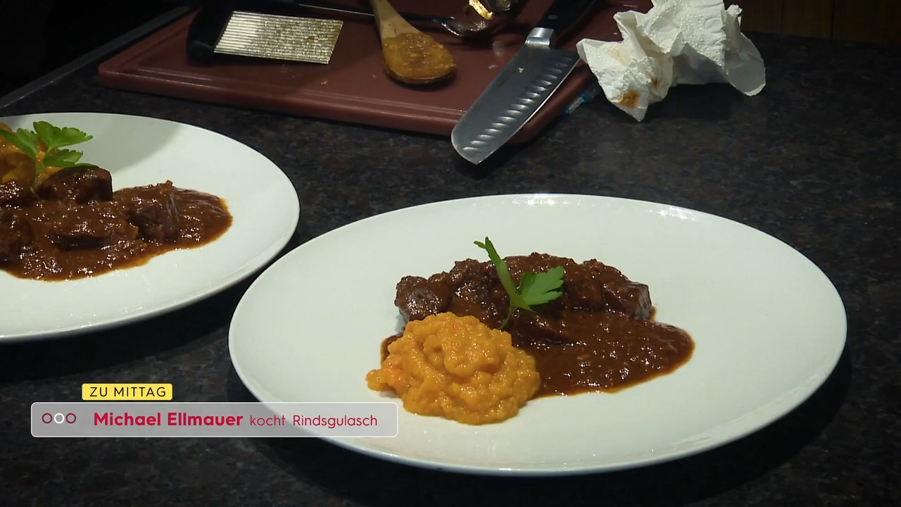 Video: 10er Menü: Michael Ellmauer kocht Rindsgulasch